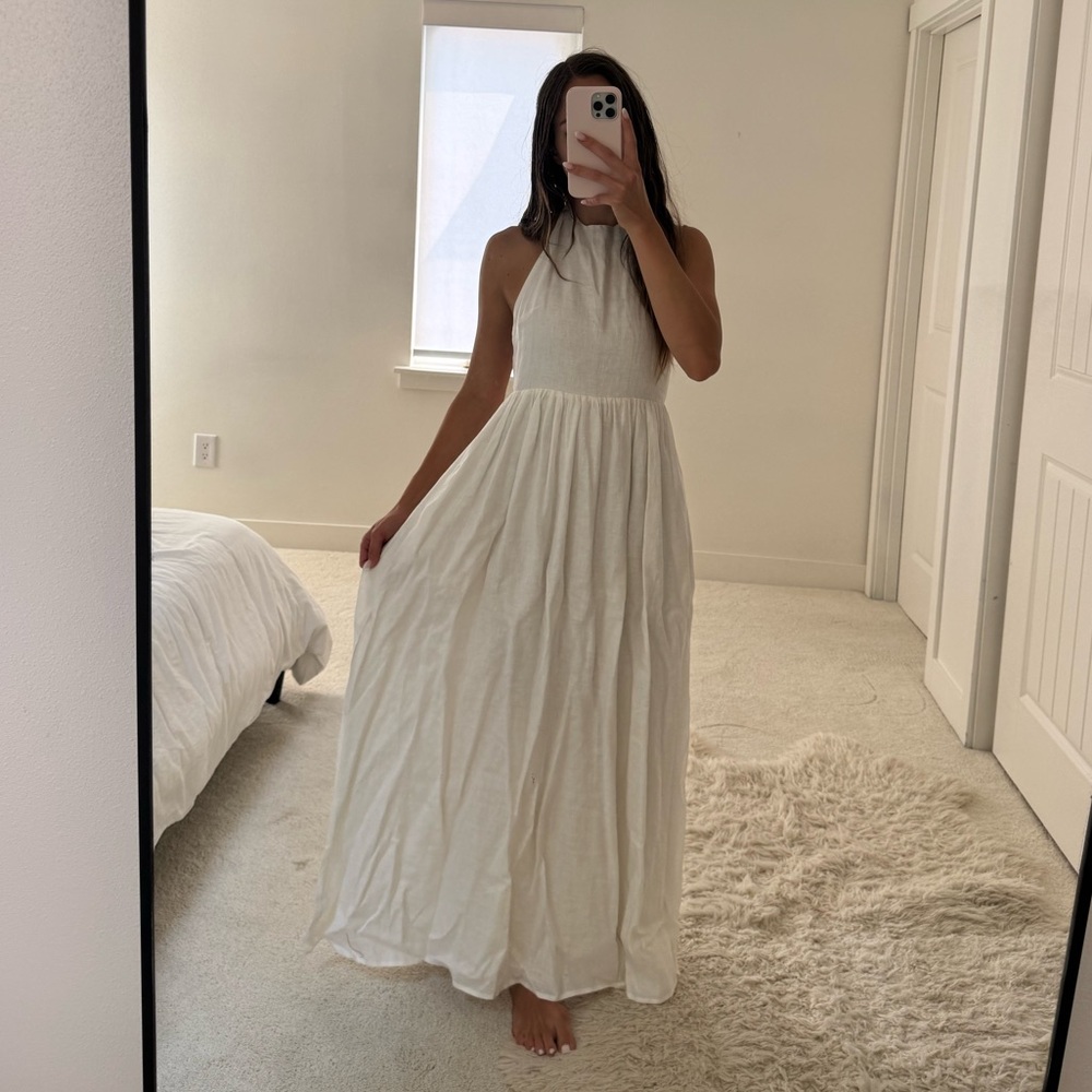DISSH white Halter Maxi Dress
